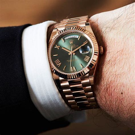 rolex day date 41 rose grün|rolex day date presidential 41mm.